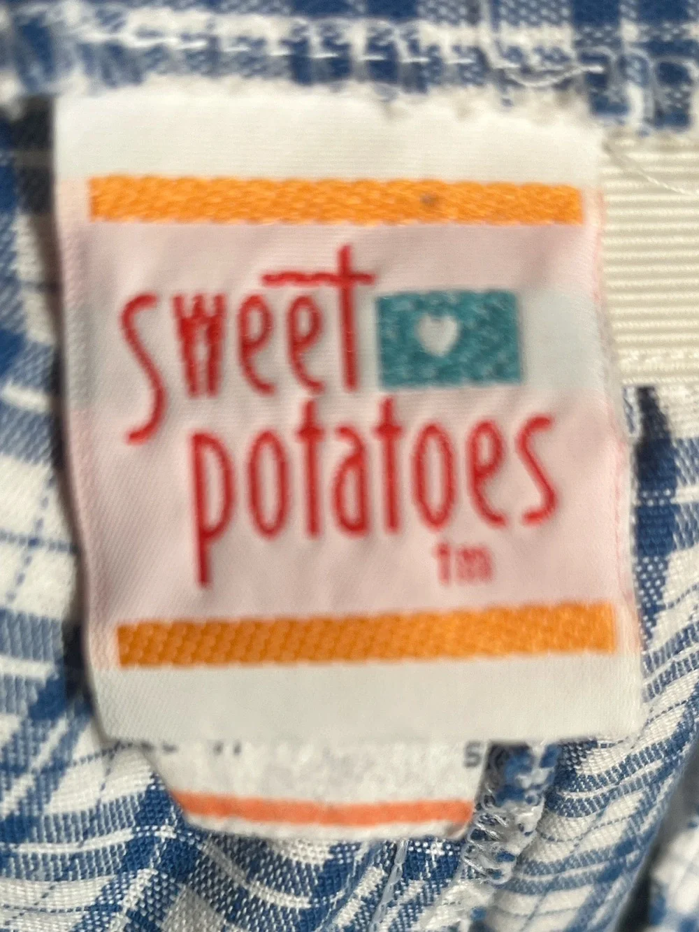 Vintage Toddler Overalls Sweet Potatoes USA Made